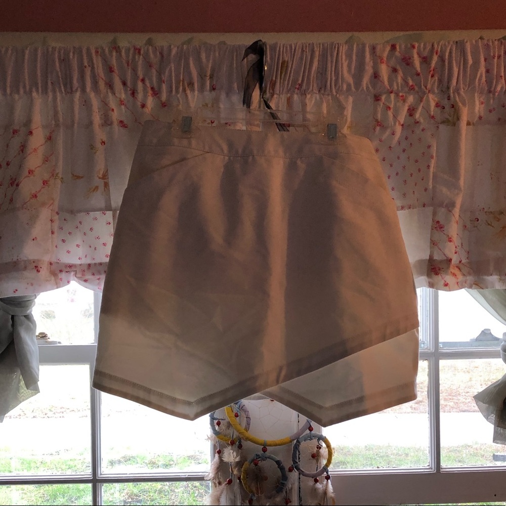 White Express asymmetric mini skirt